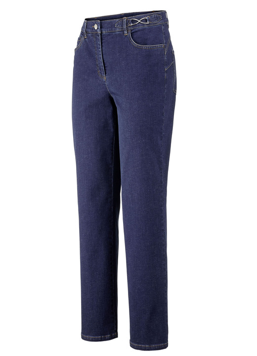 Hosen - Hochelastische, figurformende Jeans Ansicht 1 Hosen - Hochelastische, figurformende Jeans, in Größe 018 bis 235, in Farbe DUNKELBLAU Ansicht 1