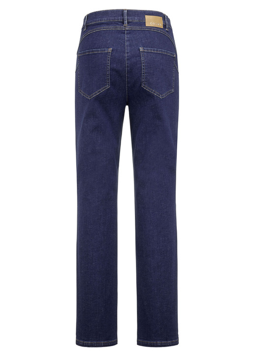 - Hochelastische, figurformende Jeans, in Größe 018 bis 235, in Farbe DUNKELBLAU Ansicht 2