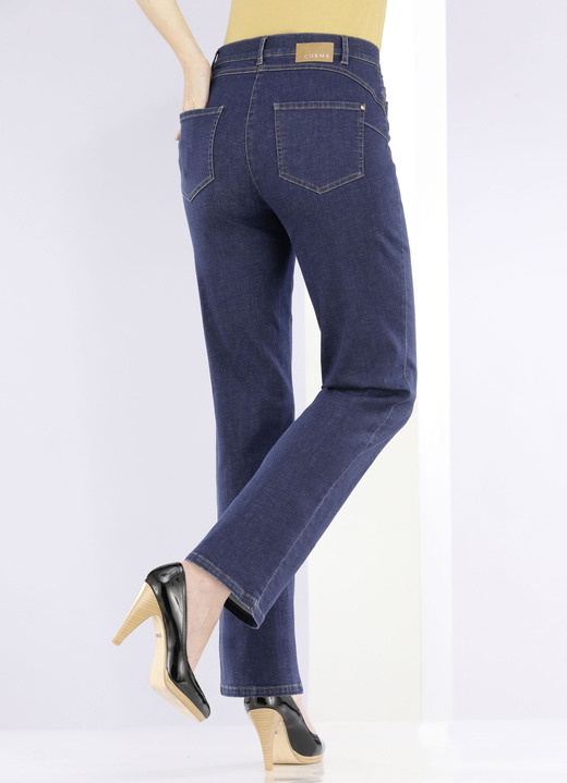 Hosen - Hochelastische, figurformende Jeans Ansicht 4 Hosen - Hochelastische, figurformende Jeans, in Größe 018 bis 235, in Farbe DUNKELBLAU Ansicht 4