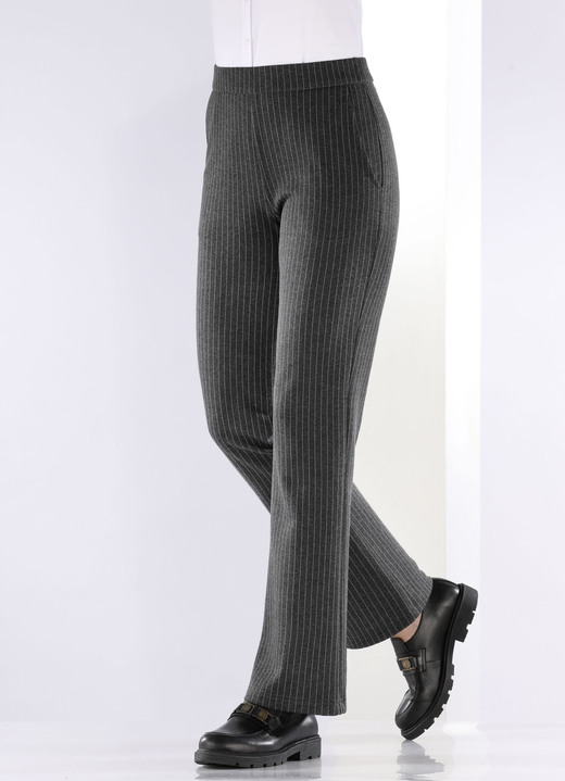 Hosen - Nadelstreifenhose in modischer Weite, in Größe 018 bis 052, in Farbe ANTHRAZIT-HELLGRAU Ansicht 3