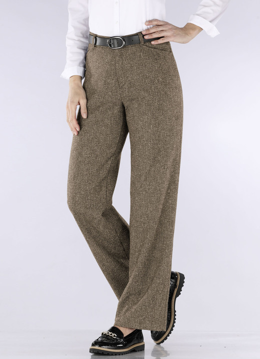 Hosen - Hose in modischer Weite, in Größe 018 bis 052, in Farbe BROMBEER MEL. Ansicht 6