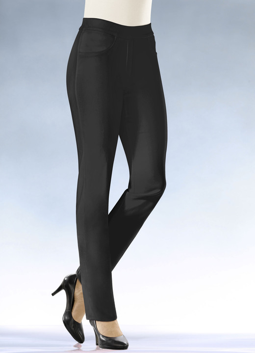 Hosen in Schlupfform - Soft-Stretch-Hose in komfortabler Schlupfform, in Größe 017 bis 052, in Farbe MARINE Ansicht 4