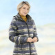 Jacken & Mäntel - Longjacke mit Fantasiedessin – Farbe GRAU-KHAKI-MESSING-NATURWEISS – Ansicht 2 Jacken & Mäntel - Longjacke mit Fantasiedessin, in Größe 036 bis 054, in Farbe GRAU-KHAKI-MESSING-NATURWEISS – Farbe GRAU-KHAKI-MESSING-NATURWEISS – Ansicht 2