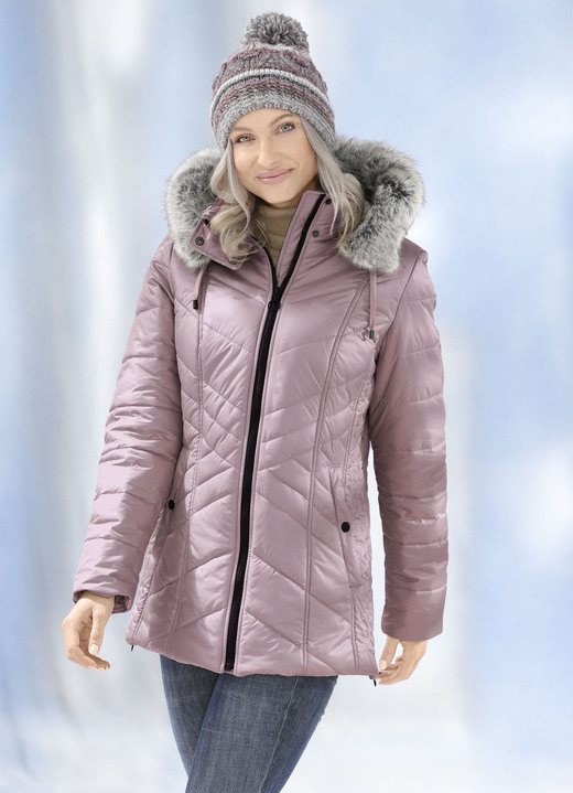- Jacke mit Längssteppung seitlich, in Größe 040 bis 052, in Farbe ROSENQUARZ Ansicht 1