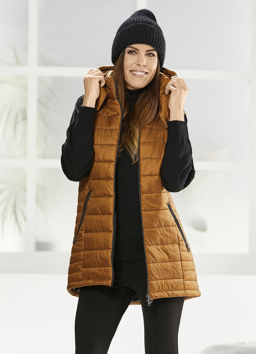 Winterjacken - Weste mit 2-Wege-Reißverschluss Ansicht 2 Winterjacken - Weste mit 2-Wege-Reißverschluss, in Größe 036 bis 052, in Farbe MANDEL Ansicht 2