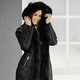 Jacken & Mäntel - Longjacke mit Kroko-Dessin – Farbe SCHWARZ – Ansicht 1 Jacken & Mäntel - Longjacke mit Kroko-Dessin, in Größe 034 bis 050, in Farbe SCHWARZ – Farbe SCHWARZ – Ansicht 1