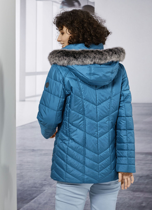 Winterjacken - Jacke mit abnehmbarer Kapuze, in Größe 036 bis 052, in Farbe PETROL Ansicht 3