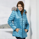 Winterjacken - Jacke mit abnehmbarem Kunstpelz-Besatz, in Größe 036 bis 052, in Farbe AQUAMARIN – Farbe AQUAMARIN – Ansicht 2
