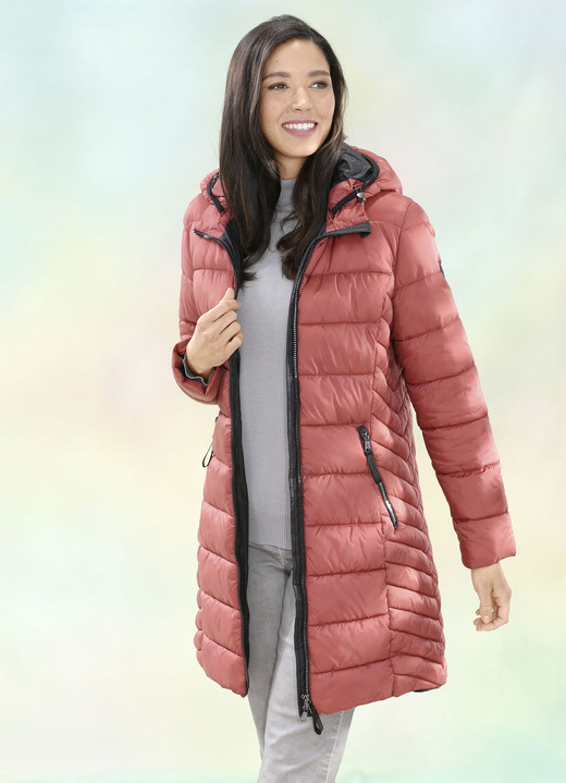 - Funktions-Kurzmantel mit abnehmbarer Kapuze, in Größe 036 bis 054, in Farbe TERRA Ansicht 2