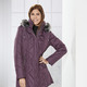 Jacken & Mäntel - Longjacke mit gefälteltem Stehkragen, in Größe 019 bis 054, in Farbe AUBERGINE – Farbe AUBERGINE – Ansicht 1