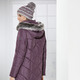 Jacken & Mäntel - Longjacke mit gefälteltem Stehkragen, in Größe 019 bis 054, in Farbe AUBERGINE – Farbe AUBERGINE – Ansicht 3
