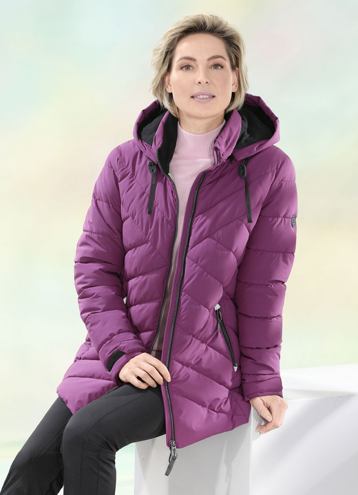 - Funktionsjacke mit abnehmbarer Kapuze, in Größe 036 bis 050, in Farbe VIOLETT Ansicht 3