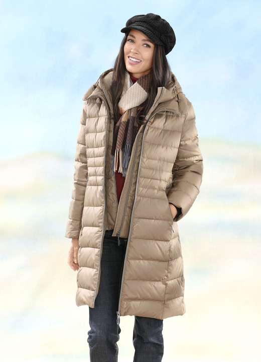 Jacken & Mäntel - Daunen-Kurzmantel mit Reißverschlussleiste Ansicht 6 Jacken & Mäntel - Daunen-Kurzmantel mit Reißverschlussleiste, in Größe 036 bis 052, in Farbe CAMEL Ansicht 6