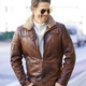 Lederjacken - Lederkurzjacke mit Webpelzbesatz – Farbe ANTIK COGNAC – Ansicht 1 Lederjacken - Lederkurzjacke mit Webpelzbesatz, in Größe 046 bis 060, in Farbe ANTIK COGNAC – Farbe ANTIK COGNAC – Ansicht 1