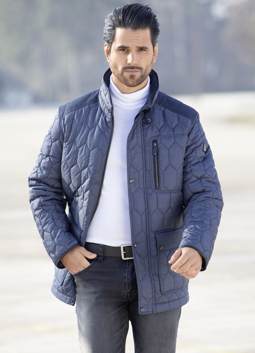 - Steppjacke von „Gate One“, in Größe 024 bis 064, in Farbe JEANSBLAU MELIERT Ansicht 2