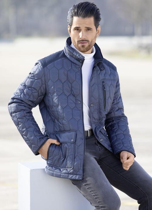 - Steppjacke von „Gate One“, in Größe 024 bis 064, in Farbe JEANSBLAU MELIERT Ansicht 1