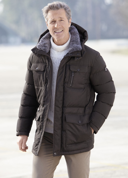 - Steppparka von „Gate One“, in Größe 048 bis 060, in Farbe OLIVBRAUN Ansicht 2