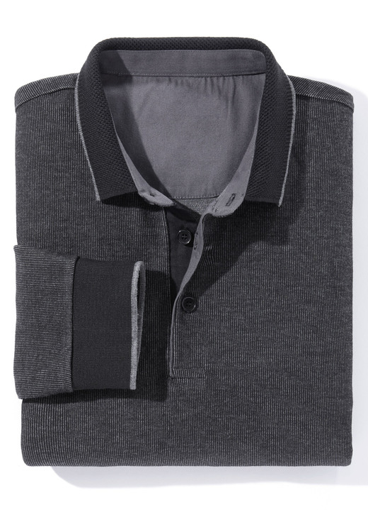 Shirts & Sweatshirts - Poloshirt in 3 Farben, in Größe 046 bis 062, in Farbe SCHWARZ Ansicht 1