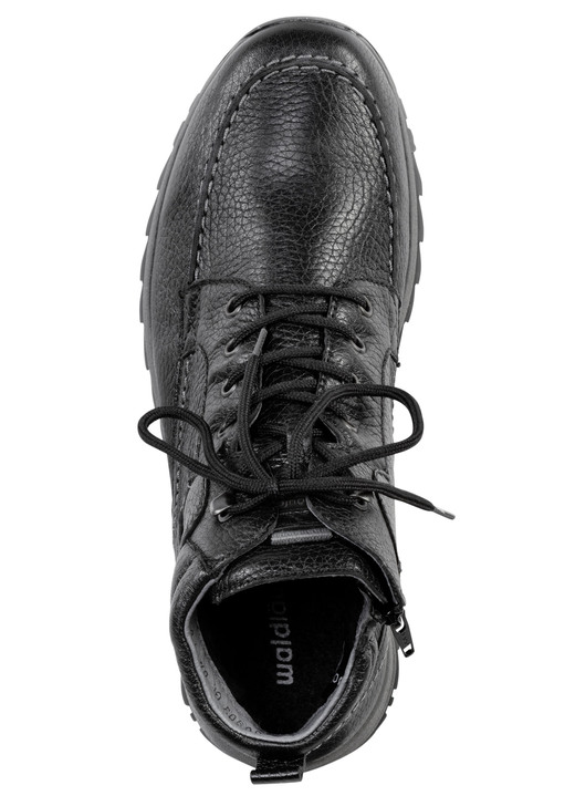 Stiefeletten - Waldläufer Schnür-Boot aus Hirsch-Nappaleder, in Größe 10 bis 9 1/2, in Farbe SCHWARZ Ansicht 2