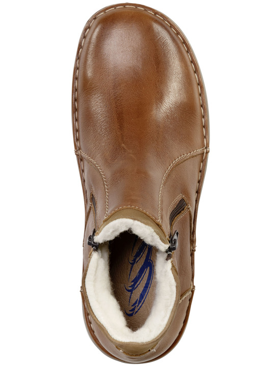 Stiefeletten - GINO GALANTE, gefütterte Herren-Stiefeletten, Winterschuhe, mit Wolle Ansicht 3 Stiefeletten - GINO GALANTE, gefütterte Herren-Stiefeletten, Winterschuhe, mit Wolle, in Größe 040 bis 046, in Farbe COGNAC Ansicht 3