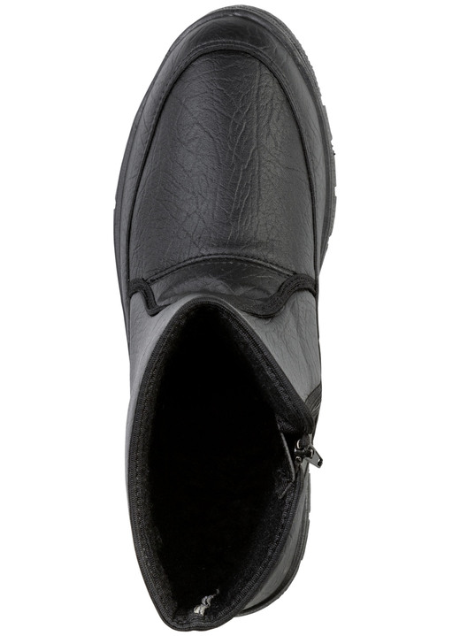 - Stiefelette mit Knitter-Struktur, in Größe 040 bis 046, in Farbe SCHWARZ Ansicht 2