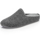 Hausschuhe - Pantoffel aus dezent gemustertem Textilmaterial, in Größe 039 bis 046, in Farbe MARINE – Farbe GRAU – Ansicht 1