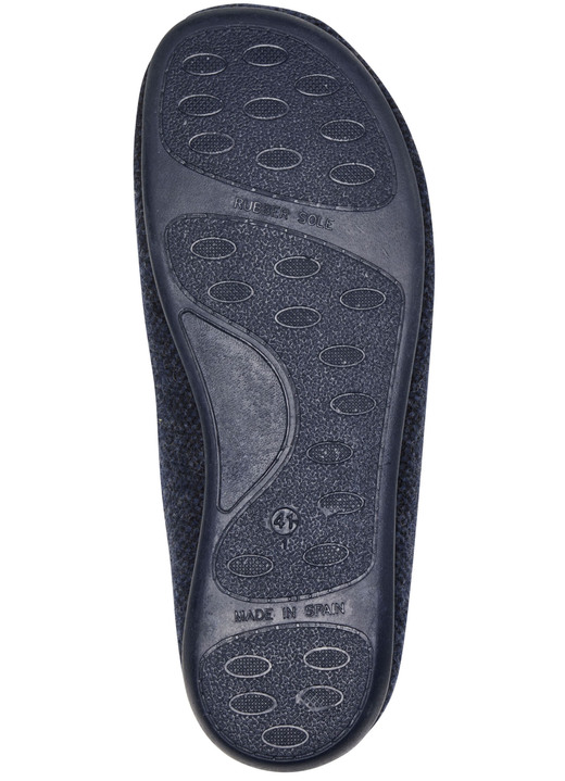 Hausschuhe - Pantoffel aus dezent gemustertem Textilmaterial, in Größe 039 bis 046, in Farbe GRAU Ansicht 6