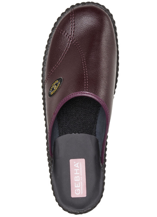 Hausschuhe - Klassische Herren-Pantoletten, mit anatomisch geformtem Fußbett, in Größe 039 bis 046, in Farbe BORDEAUX Ansicht 2