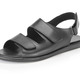 Sandalen & Pantoletten - Sandale mit drei verstellbaren Klettspangen, in Größe 040 bis 045, in Farbe SCHWARZ – Farbe SCHWARZ – Ansicht 1