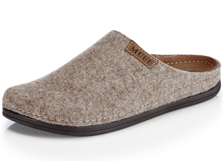 - Mubb Pantoffel aus echtem Wollfilz, in Größe 040 bis 046, in Farbe BEIGE Ansicht 1