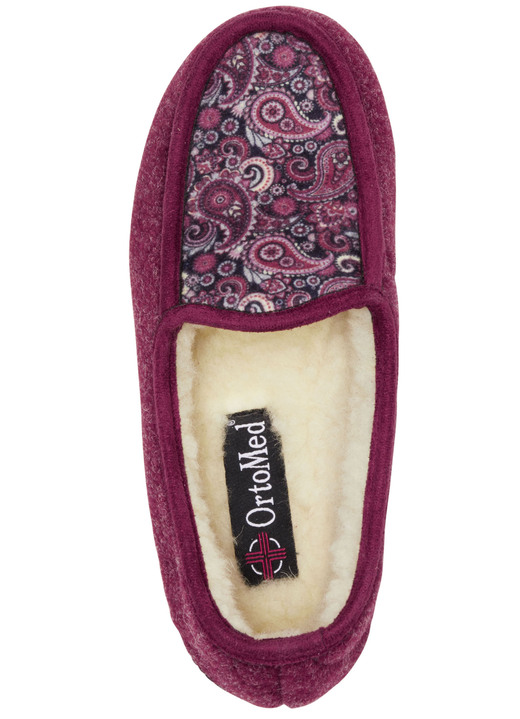 Hausschuhe - Hausschuh mit Schurwollfutter, in Größe 036 bis 042, in Farbe MARINE Ansicht 5