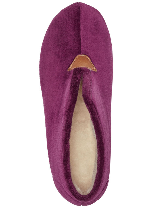 Hausschuhe - Laurina Hausschuh aus samtigen Textilmaterial Ansicht 2 Hausschuhe - Laurina Hausschuh aus samtigen Textilmaterial, in Größe 036 bis 042, in Farbe BORDEAUX Ansicht 2