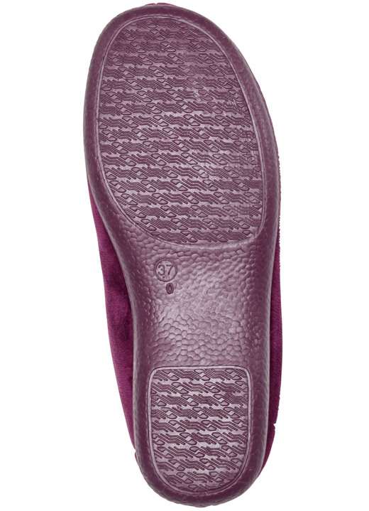 Hausschuhe - Laurina Hausschuh aus samtigen Textilmaterial Ansicht 3 Hausschuhe - Laurina Hausschuh aus samtigen Textilmaterial, in Größe 036 bis 042, in Farbe BORDEAUX Ansicht 3