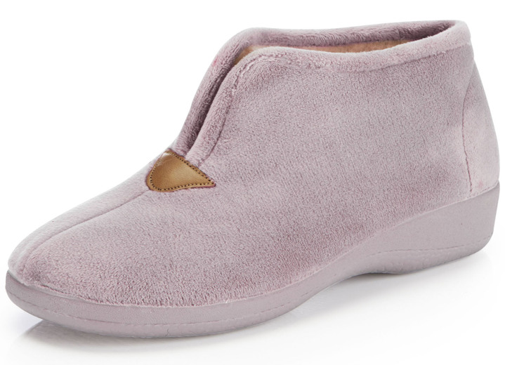 Hausschuhe - Laurina Hausschuh aus samtigen Textilmaterial, in Größe 036 bis 042, in Farbe BLAU Ansicht 7