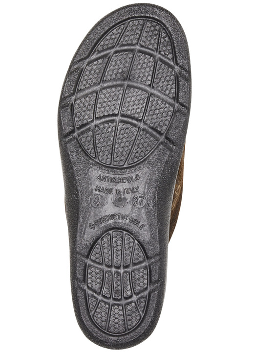 Hausschuhe - Pantoffel mit floralem Muster, in Größe 036 bis 041, in Farbe SCHWARZ Ansicht 6