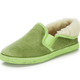 Hausschuhe - Laurina, warme Damen-Hausschuhe, mit Gummizug, in Größe 036 bis 042, in Farbe MARINE – Farbe GRÜN – Ansicht 1