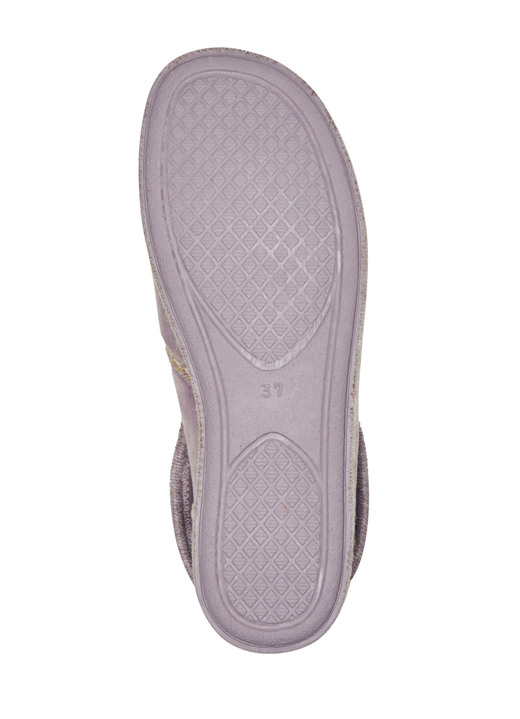 Hausschuhe - Laurina, warme Damen-Hausschuhe, mit Gummizug, in Größe 036 bis 042, in Farbe MARINE Ansicht 12