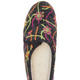 Hausschuhe - Klett-Hausschuh mit bunter Blüten-Stickerei, in Größe 036 bis 042, in Farbe ANTHRAZIT-BUNT – Farbe ANTHRAZIT-BUNT – Ansicht 2