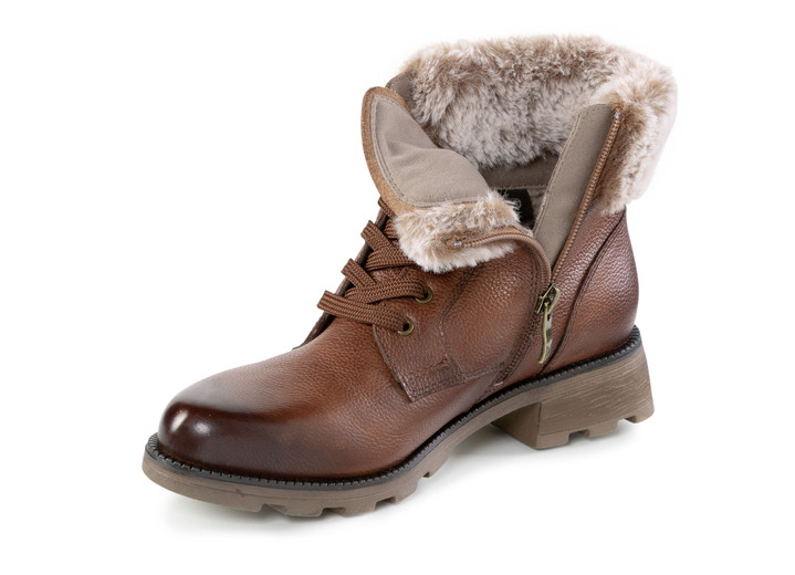 Stiefel & Stiefeletten - ELENA EDEN, gefütterte Damen-Stiefeletten, Winterschuhe, Weite G, mit herausnehmbarem Fußbett Ansicht 2 Stiefel & Stiefeletten - ELENA EDEN, gefütterte Damen-Stiefeletten, Winterschuhe, Weite G, mit herausnehmbarem Fußbett, in Größe 3 1/2 bis 8, in Farbe BRAUN Ansicht 2