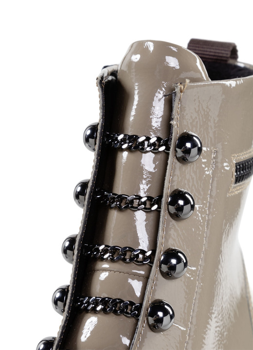 Stiefel & Stiefeletten - Remonte Stiefelette mit trendigen Zierketten in Schnür-Optik Ansicht 5 Stiefel & Stiefeletten - Remonte Stiefelette mit trendigen Zierketten in Schnür-Optik, in Größe 036 bis 042, in Farbe TAUPE Ansicht 5