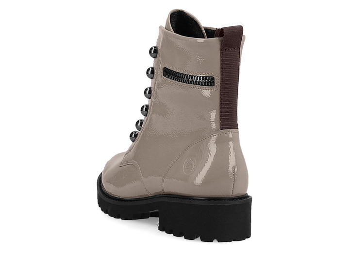 Stiefel & Stiefeletten - Remonte Stiefelette mit trendigen Zierketten in Schnür-Optik Ansicht 4 Stiefel & Stiefeletten - Remonte Stiefelette mit trendigen Zierketten in Schnür-Optik, in Größe 036 bis 042, in Farbe TAUPE Ansicht 4