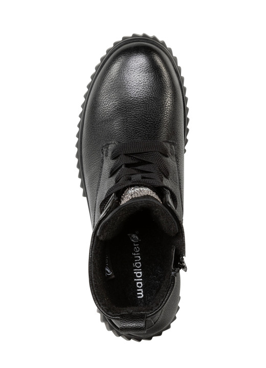 Stiefel & Stiefeletten - Waldläufer Schnür-Bootie mit effektvollen Glitzer-Steinchen, in Größe 3 1/2 bis 8, in Farbe SCHWARZ Ansicht 2