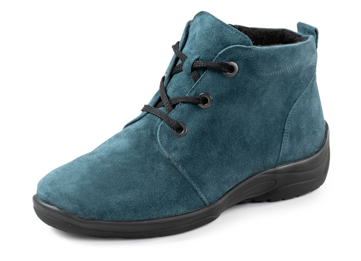 Stiefel & Stiefeletten - Waldläufer, bequeme Damen-Boots, Weite H, mit herausnehmbarem Fußbett, in Größe 4 1/2 bis 9, in Farbe PETROL Ansicht 1