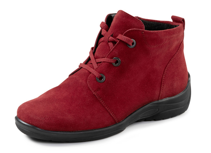 Stiefel & Stiefeletten - Waldläufer, bequeme Damen-Boots, Winterschuhe, Weite H, mit herausnehmbarem Fußbett, in Größe 4 1/2 bis 9, in Farbe KIRSCHROT Ansicht 1