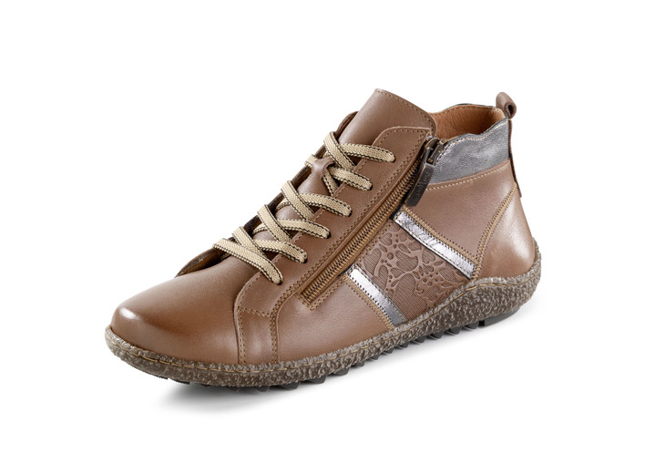 Stiefel & Stiefeletten - ELENA EDEN, bequeme Damen-Boots, Weite G, mit herausnehmbarem Fußbett Ansicht 4 Stiefel & Stiefeletten - ELENA EDEN, bequeme Damen-Boots, Weite G, mit herausnehmbarem Fußbett, in Größe 035 bis 042, in Farbe GRAU-ALTSILBER Ansicht 4