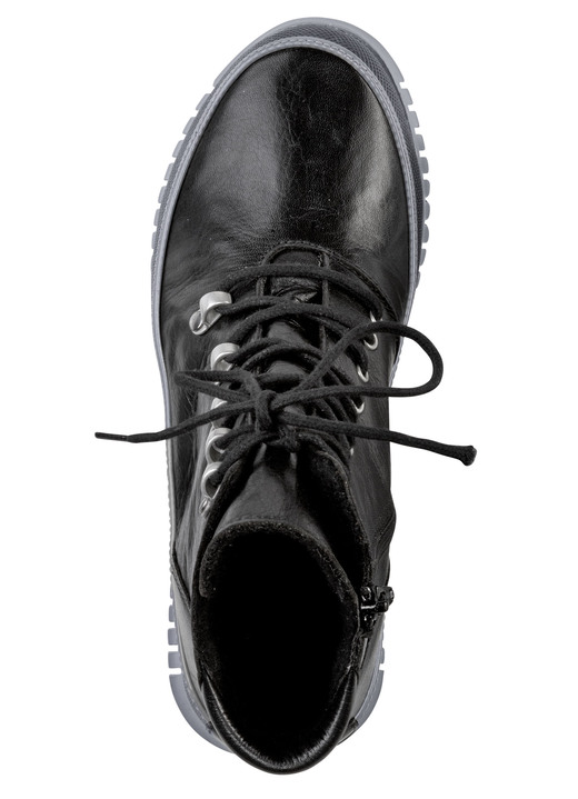 Stiefel & Stiefeletten - Gemini Schnür-Bootie aus weichem Rind-Nappaleder, in Größe 036 bis 042, in Farbe SCHWARZ Ansicht 2