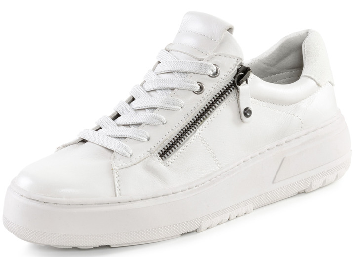 - ELENA EDEN Schnürschuh mit Velour-Besatz, in Größe 036 bis 042, in Farbe NATURWEISS Ansicht 1