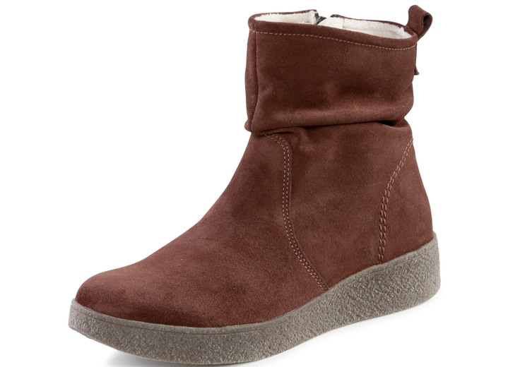 - ELENA EDEN Stiefelette aus weichem Veloursleder, in Größe 036 bis 042, in Farbe ZIEGEL Ansicht 1