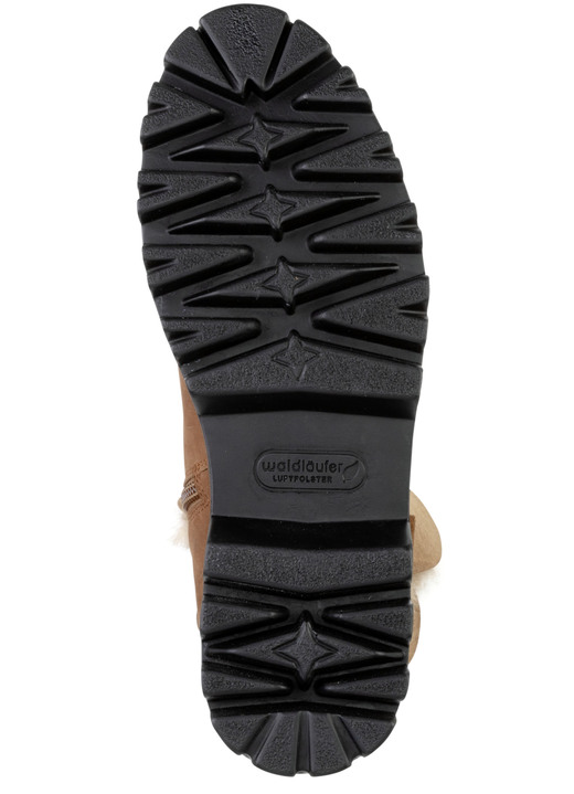 - Waldläufer Stiefelette mit kuscheligem Kragen aus Lammfell, in Größe 4 1/2 bis 9, in Farbe BRAUN Ansicht 4