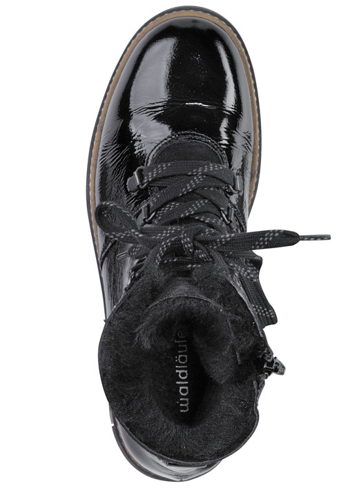 Schuhe - Waldläufer Schnür-Stiefelette mit kuscheligem Kragen aus Lammfell, in Größe 3 1/2 bis 8, in Farbe SCHWARZ Ansicht 3